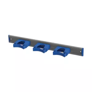 Support mural BLANC 50 cm 3 supports balais (M)